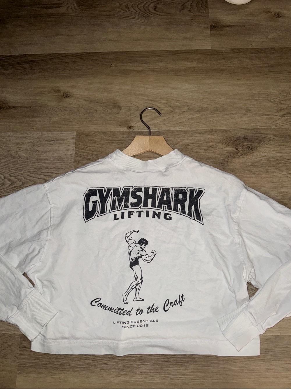 Gymshark White Crewneck Sweatshirt with Subtle Logo